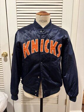 KITH x New York Knicks Satin Bomber Jacket Navy